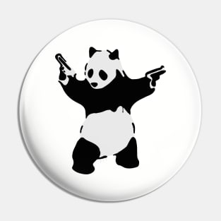 Banksy Pandamonium Armed Panda Pin