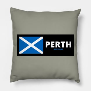 Perth City with Scottish Flag Pillow