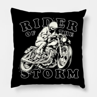 Rider of the storm ( Cafe Racer Edit ) Pillow