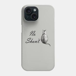 Lispe No. Shan't. Lazy Cat Phone Case