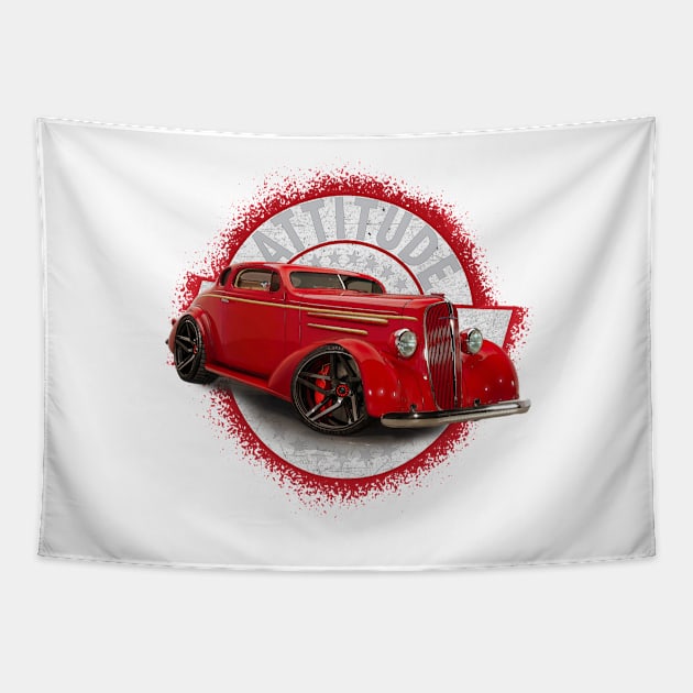 Attitude - 1936 Chevy Street Rod Tapestry by Wilcox PhotoArt