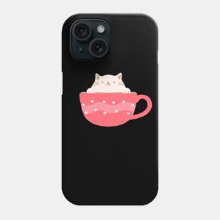 cat and coffee Phone Case