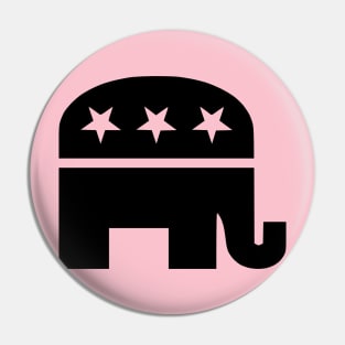 Republican Elephant Black Pin