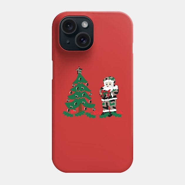 Christmas, Holiday design, camouflage, Santa Claus Phone Case by sandyo2ly