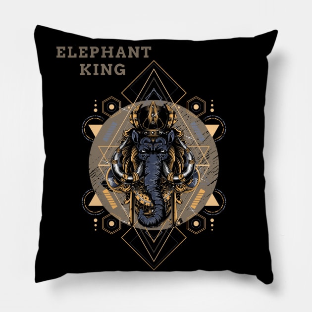 Elephant King Pillow by MONMON-75