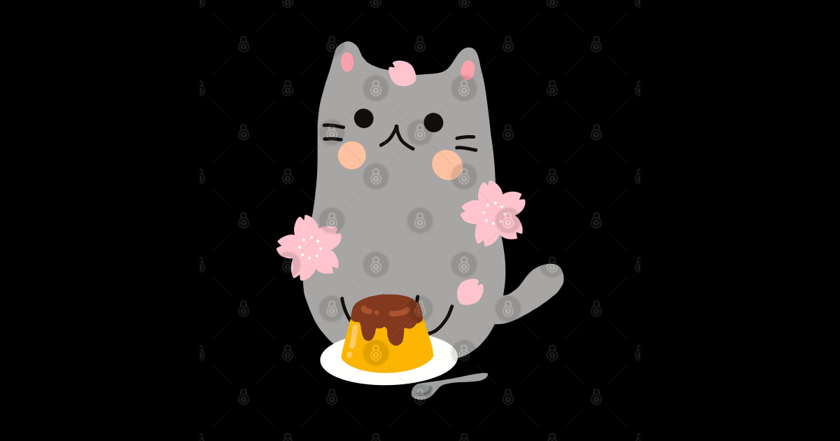 Pudding cat Cat TShirt TeePublic