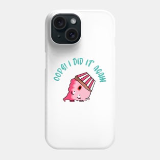 Oops Pink Cupcake Dropped Dessert Character Phone Case