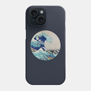 Trippy Aesthetic The Great Wave off Kanagawa circle Phone Case