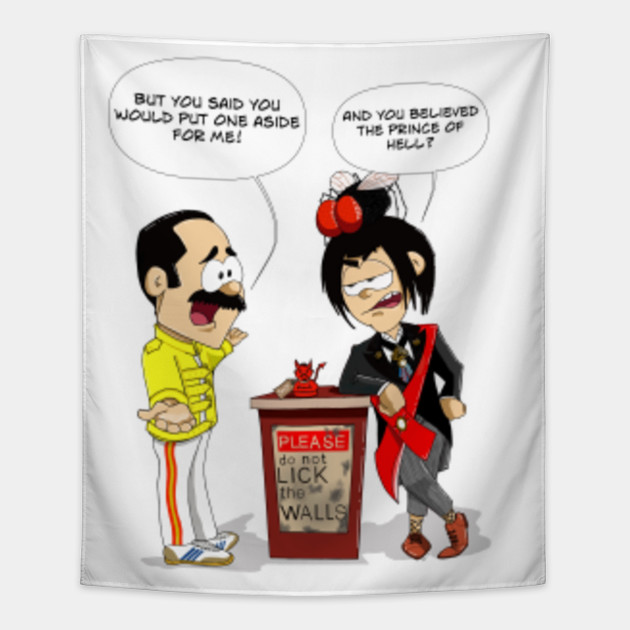 Get Wallpaper Never Trust Beelzebub Good Omens Tapestry Teepublic Au Desktop Wallpaper