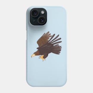 Golden eagle funny cartoon illustration Phone Case