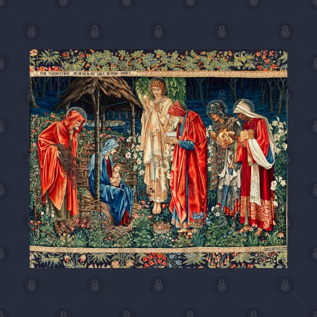 ADORATION OF THE MAGI William Morris,Burne-Jones Christmas Tapestry by BulganLumini