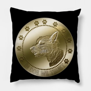 Cairn Terrier Funny Dog Crypto Coin Cryptocurrency Dogs Pillow