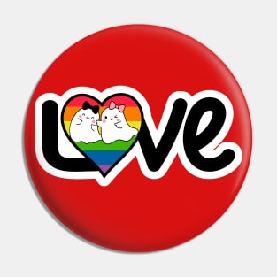 Ghostie Diversity Rainbow Love Pin