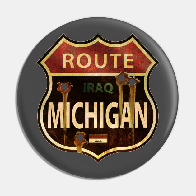 Route Michigan Pin by blackdrawsstuff