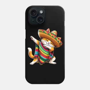 Cinco De Mayo Funny Mexican Cat Sombrero Poncho Phone Case