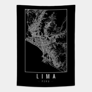 Lima Peru Minimalist Map Tapestry