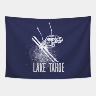 Lake Tahoe Downhill Ski Mountain Resort Vintage Skier Gift Tapestry