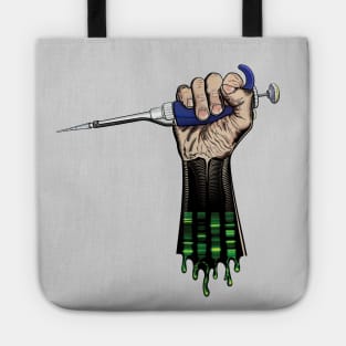 Pipette in Power Fist with Electrophoresis Gel PCR Science Biology Tote