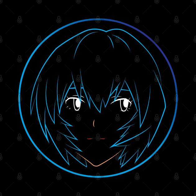 Rei Ayanami's Face - 03B by SanTees