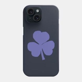 Shamrock in Very Peri Periwinkle Blue St Patricks Day Phone Case