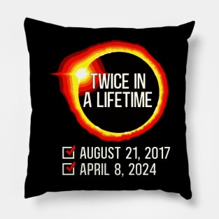 Twice In A Lifetime Total Solar Eclipse 2024 Pillow