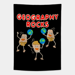 Three Geography Rocks Tapestry