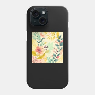 Pink and Yellow Floral Pattern Phone Case