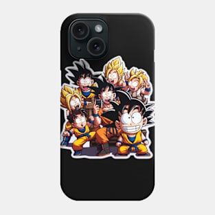 Goku group photo with his classic grin. Phone Case