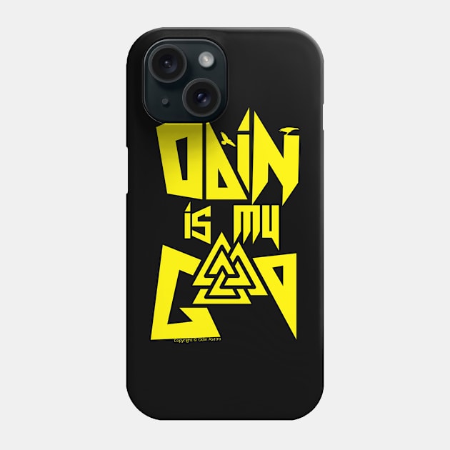 odin is my god, Yellow Phone Case by Odin Asatro