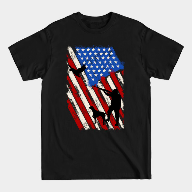 American Flag Goose Hunting - Hunting - T-Shirt