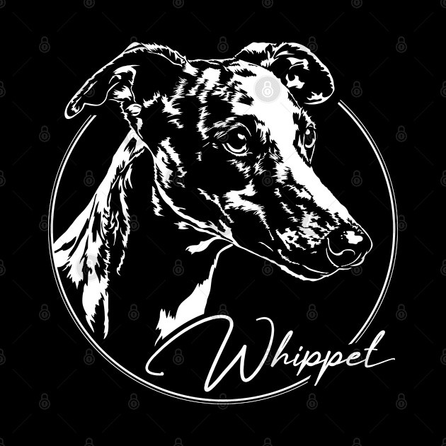 Funny Proud Whippet dog portrait sighthound mom by wilsigns