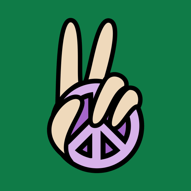 CND Peace symbol Hand V Sign by BG Creative