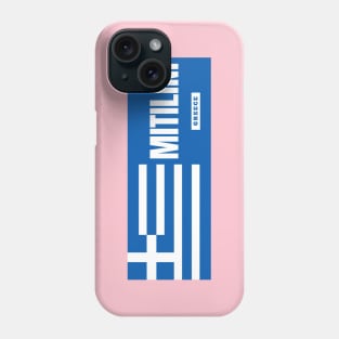 Mitilini City with Greek Flag Phone Case