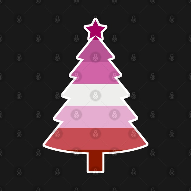 Christmas Tree LGBT Flag Lipstick Lesbians by aaallsmiles