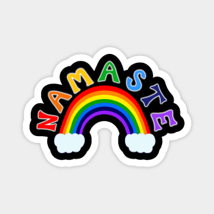 Rainbow Pride Namaste Yoga Magnet
