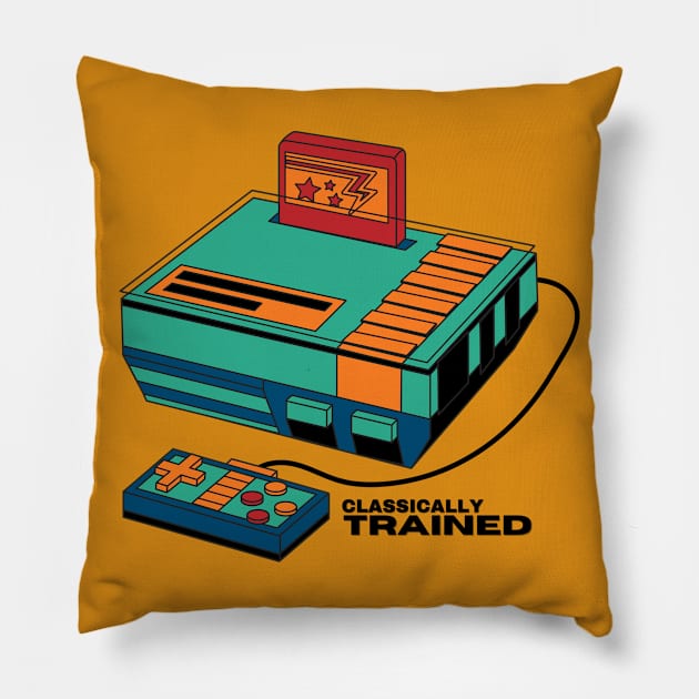 Classically Trained. Sarcastic Saying Phrase, Funny Phrase Pillow by JK Mercha