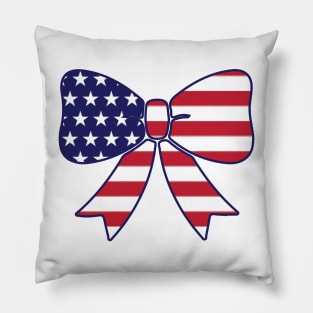 American Flag Bow Pillow