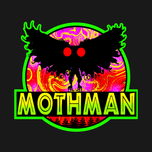 Mothman West Virginia Wing Humanoid Moth Retro Vintage Groovy Trippy T-Shirt