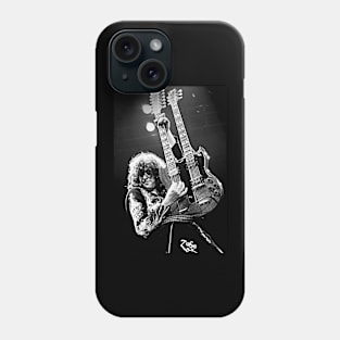 Jimmy on Stage, Hard Rock, Heavy Metal, Zeppelin, Guitarist, Rock Legend Phone Case