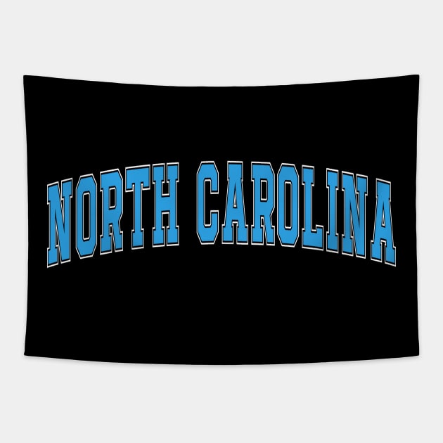 North Carolina - college university font letters text word football basketball baseball softball volleyball hockey love fan player christmas birthday gift for men women kids mothers fathers day dad mom vintage retro Tapestry by Fanboy04