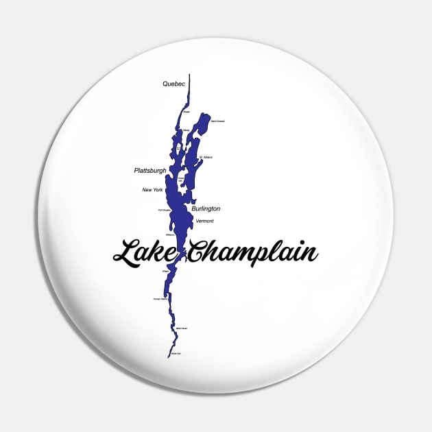 Lake Champlain Map Pin by ACGraphics