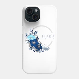 blue flower wreath Phone Case