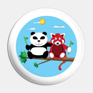 Panda & Red Panda Pin