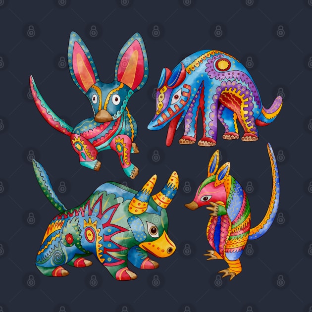 Dia de muertos animals by Mako Design 