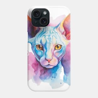 watercolor Cornish Rex Cat Phone Case