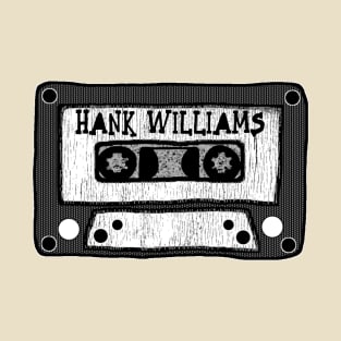 hank williams cassette black and white T-Shirt