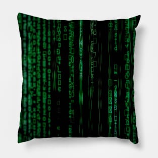 Matrix Code Pattern Pillow