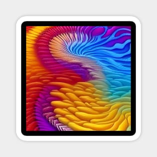 Feathered Flow Abstract Design Magnet