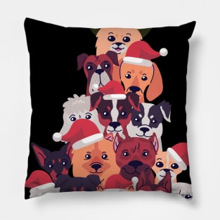 Dog Christmas Tree Pillow
