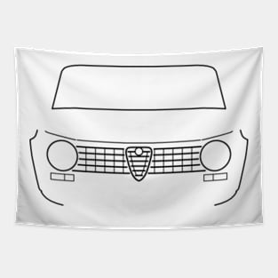 1964 Alfa Romeo Giulia classic car outline graphic (black) Tapestry